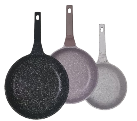 3 PCS COLOR KEKE MIX COLOR FRYING PAN