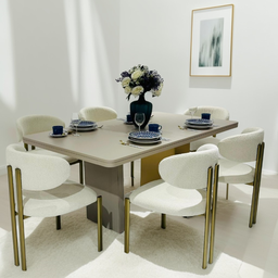 [B00250300118] MONZA DINING TABLE 6 SEATS