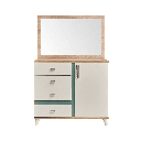 GREENGY CHEST OF DRAWERS &amp; MIRROR