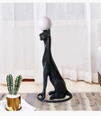 BLACK LEOPARD FLOOR LAMP