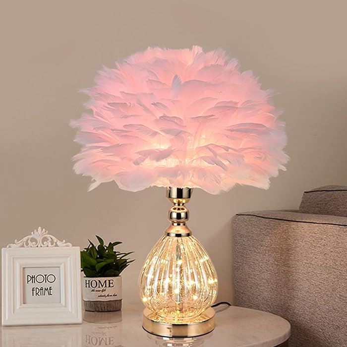 FEATHER TABLE LAMP