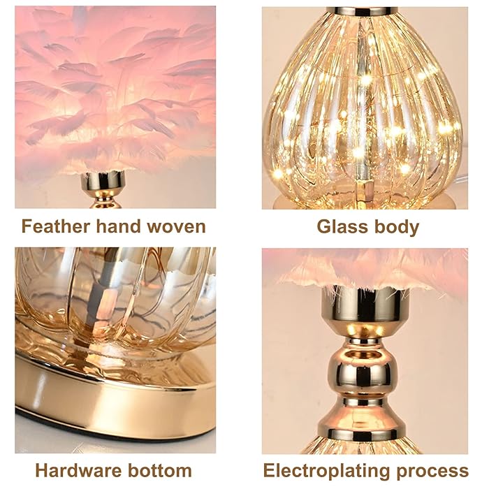 FEATHER TABLE LAMP