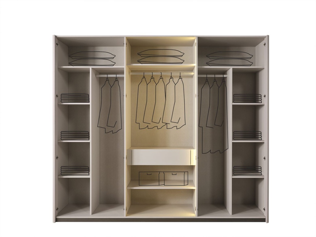 BUBLE 6 DOOR WARDROBE