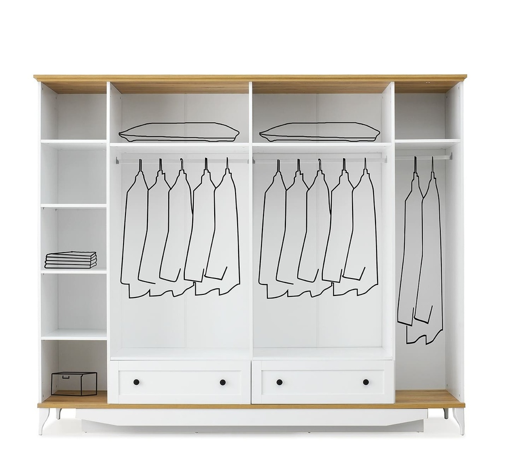 POLKA  6 DOOR WARDROBE 