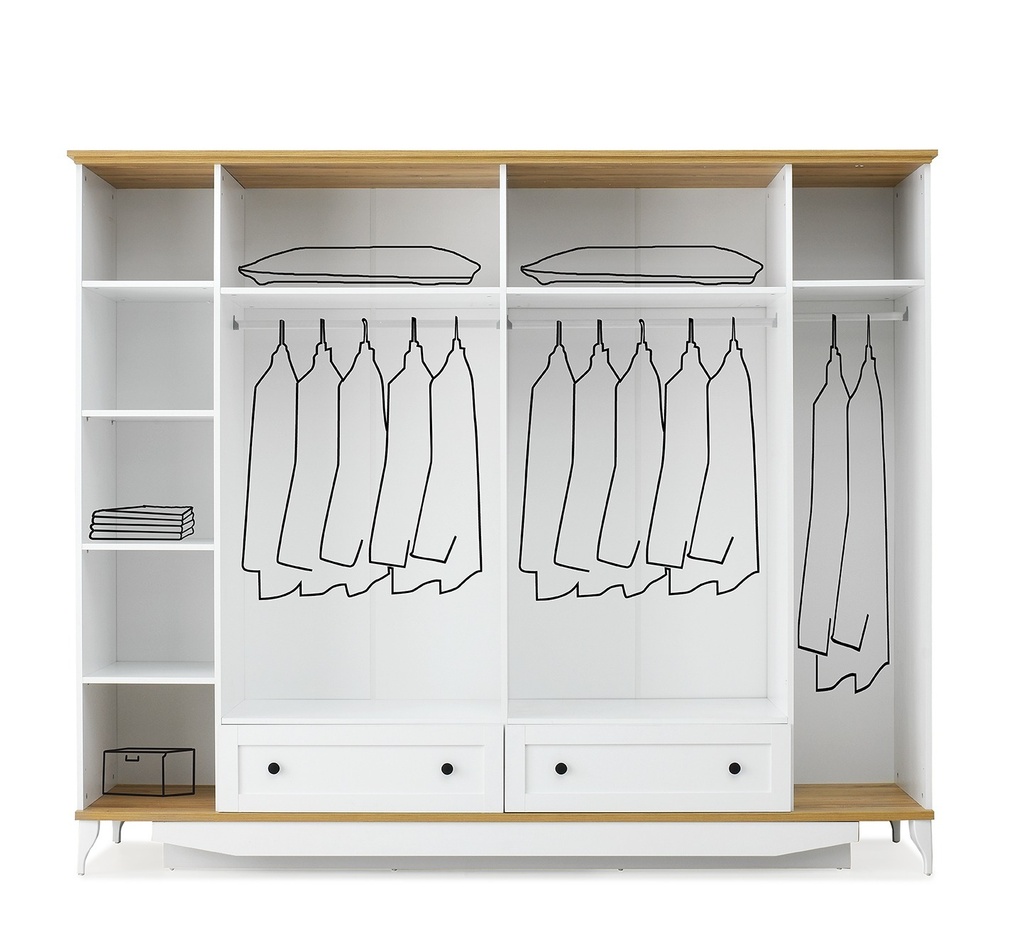 POLKA  6 DOOR WARDROBE 