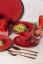 30 PCS UNNI RED DINNER|TEA SET