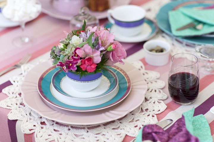 30 PCS SOLEIL BLUSH DINNER SET