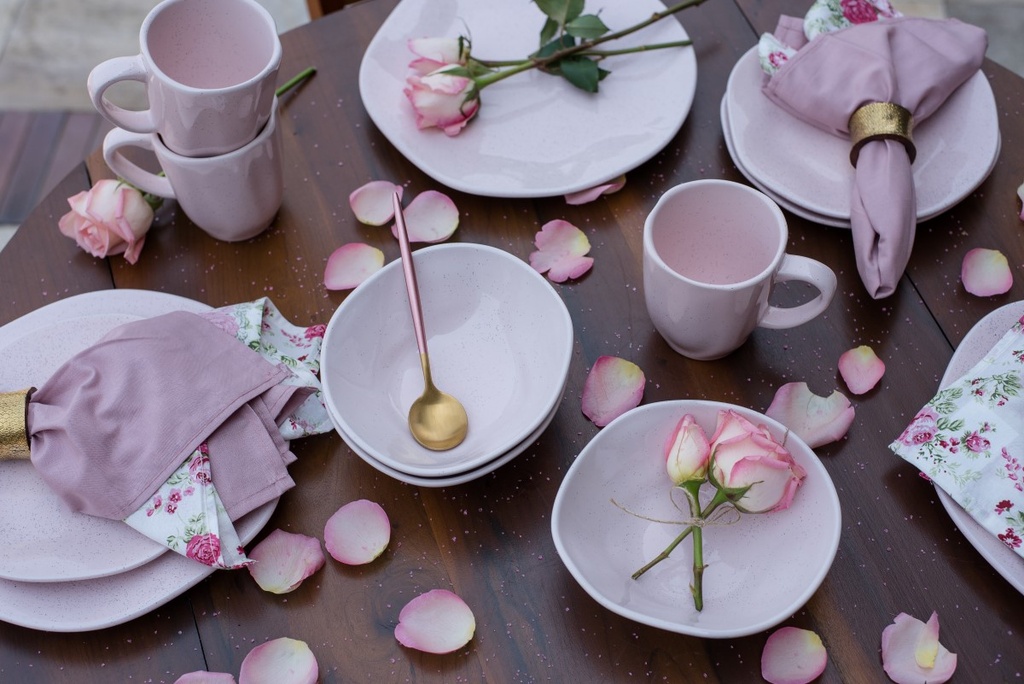 20 PCS RYO PINK SAND DINNER/TEA SET