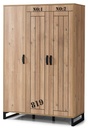 DARK SINGLE BEDROOM SET 3 PCS