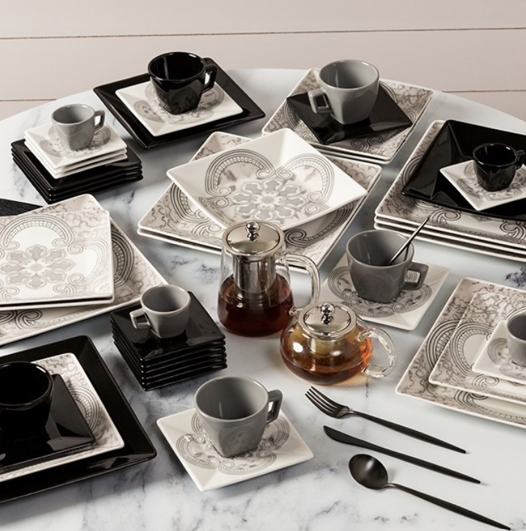 30 PCS NARA BLACK DINNER SET