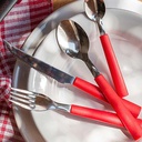 RED CUTLERY SET 6PCS