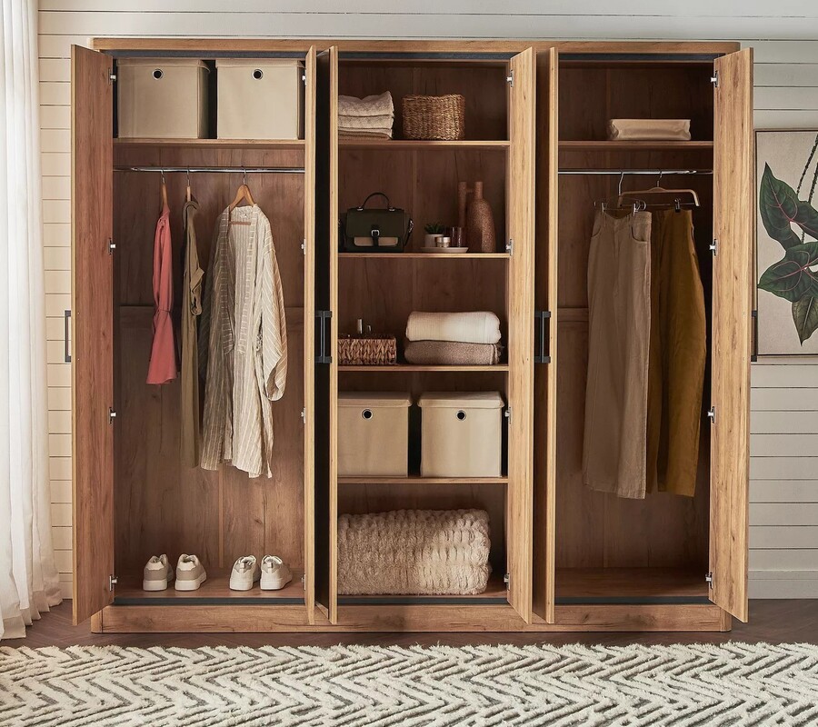 CORTINA 6 DOORS WARDROBE WITH 2 MIRROR