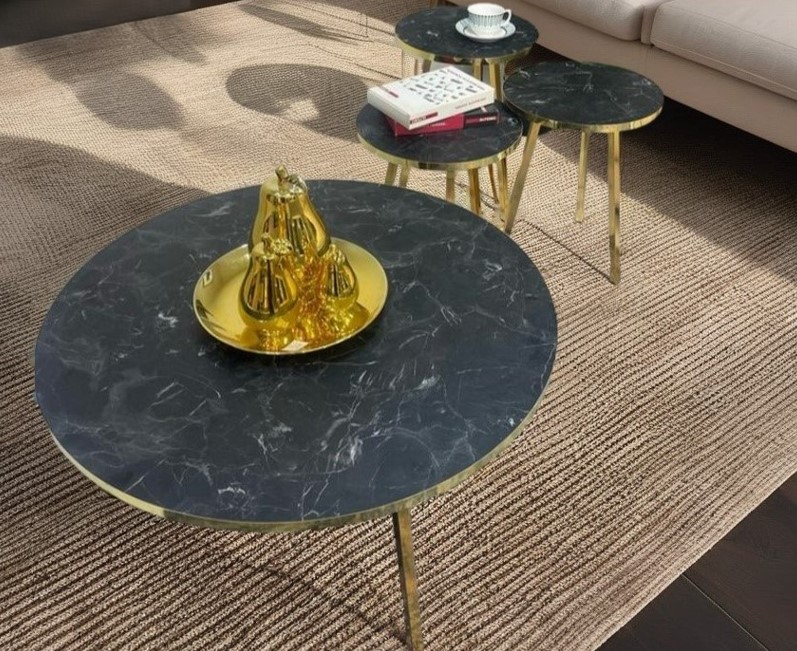 ROUND COFFEE TABLE SETS 4 PCS