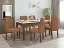 ARIES DINING TABLE WITH GLASS TOP