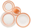 20 PCS DONNA TANGERINA DINNER/TEA SET
