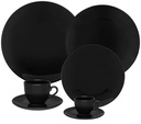 42 PCS COUP BLACK DINNER/TEA/COFFEE SET