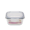 CHIA GLASS SQUARE POT 520 ML