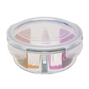 CHIA GLASS ROUND POT W| DIVISION 833ML