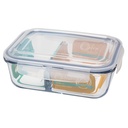 CHIA GLASS RECTANGULAR POT W| DIVISION 1300ML