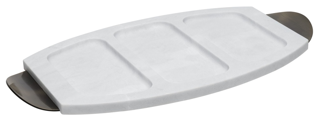 OXFORD WHITE MARBLE APPETIZER PLATE