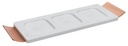OXFORD WHITE MARBLE APPETIZER SQUARE PLATE