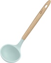 WATER BLUE SCOOP W|WOODEN HANDLE 30CM