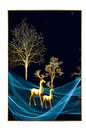 GOLDEN TWO DEER WALL ART 