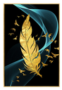 GOLDEN FEATHER 04 WALL ART 