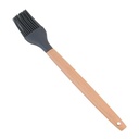 NONSTICK KITCHEN UTENSILS - SILICONE BASTING OIL BRUSH WITH WOODEN HANDLE