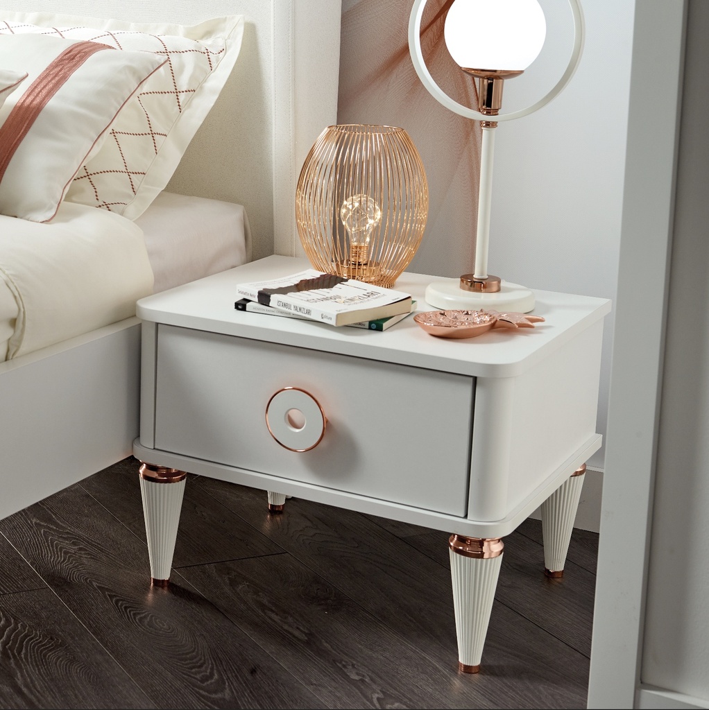 [A1050300209] BELLA NIGHTSTAND ULTRA WHITE