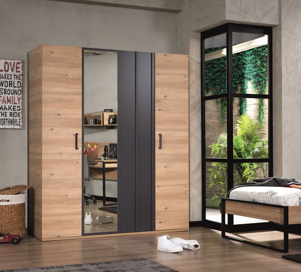 [A0320300075] IRONY 4 DOORS WARDROBE