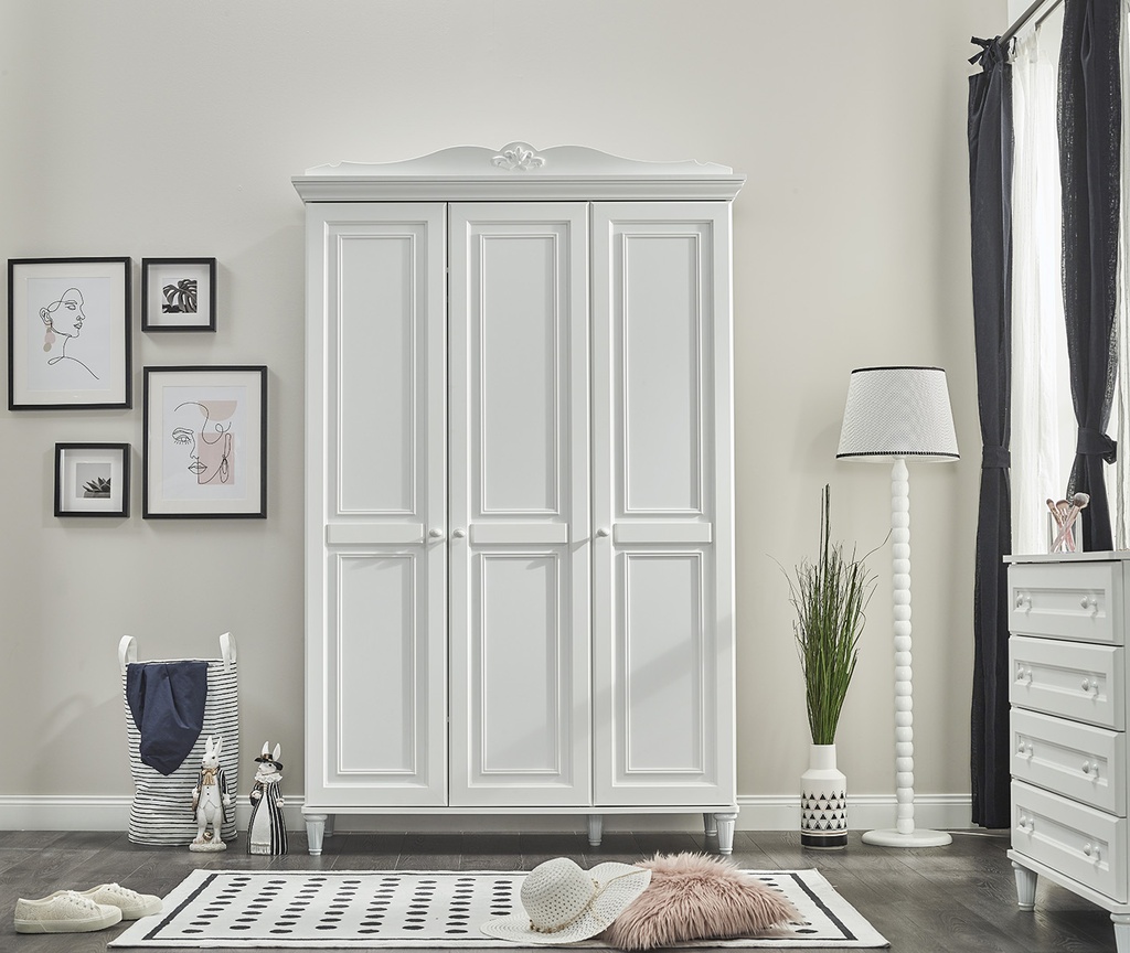 [A0320300076] LORA 3 DOORS WARDROBE