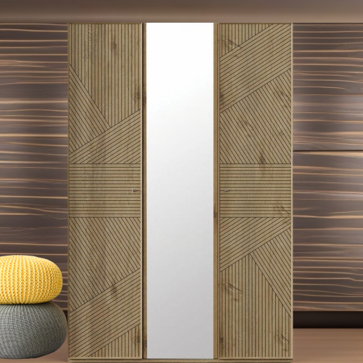 [A0320300066] ORIGAMI 3 DOORS WARDROBE
