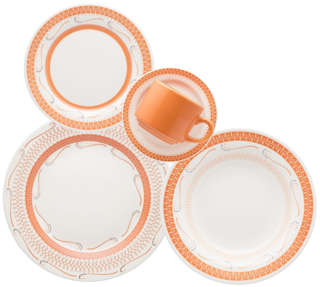 [Z0740400025] 20 PCS DONNA TANGERINA DINNER/TEA SET