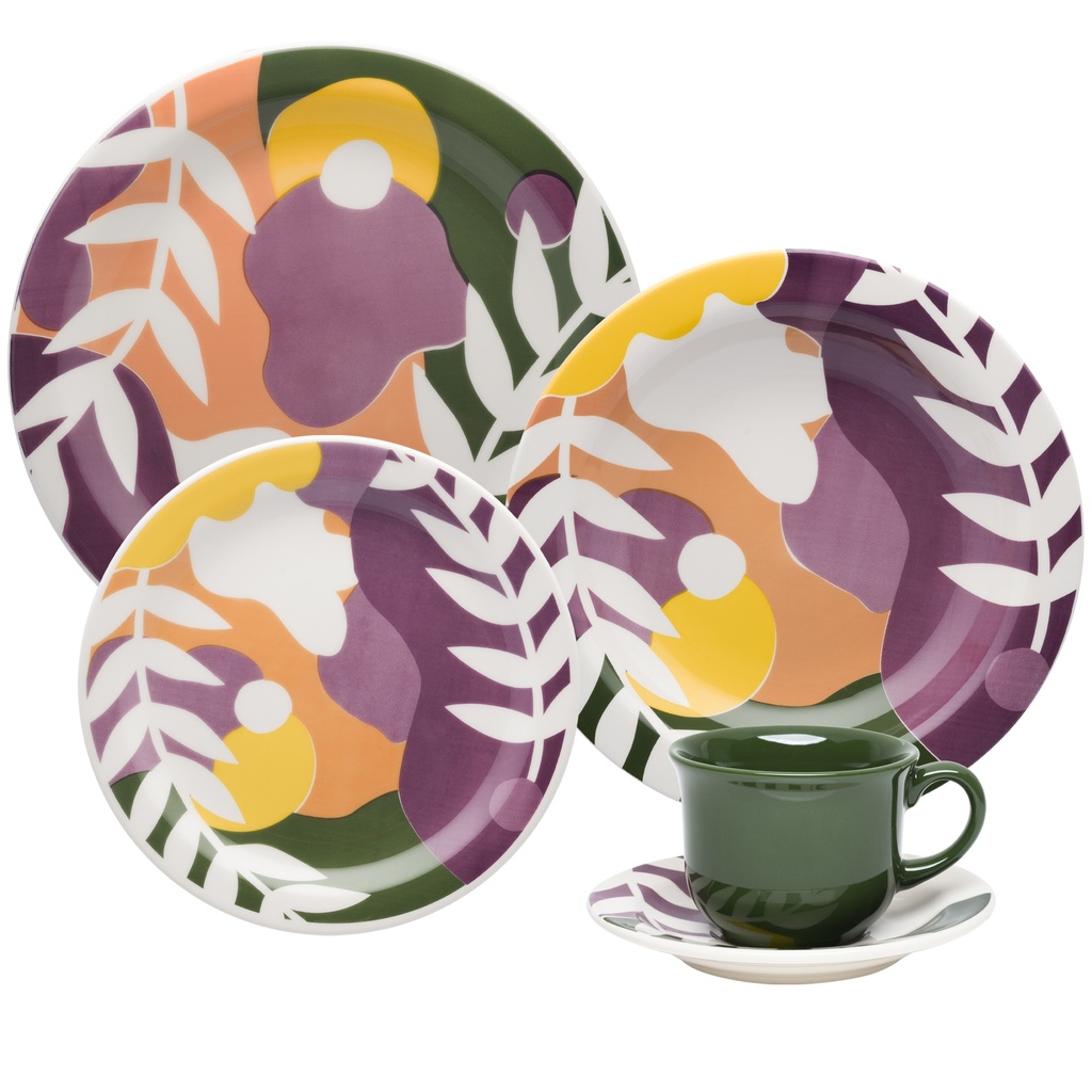 [Z0740400237] 20 PCS FLOREAL VERANEIO DINNER/TEA SET