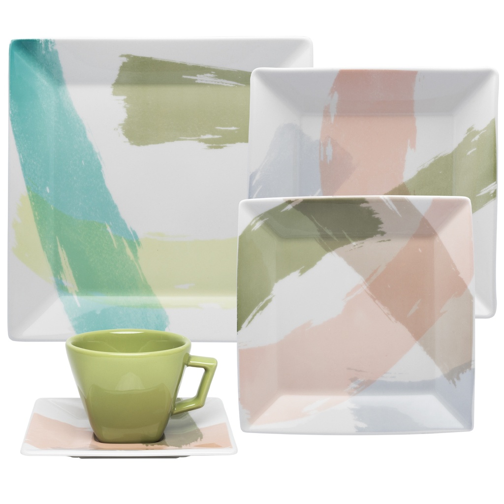 [Z0740400295] 20 PCS QUARTIER SKETCH DINNER|TEA SET