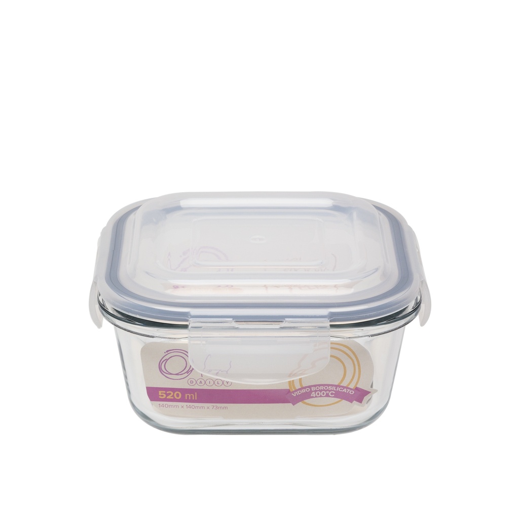 [Z0740400369] CHIA GLASS SQUARE POT 520 ML