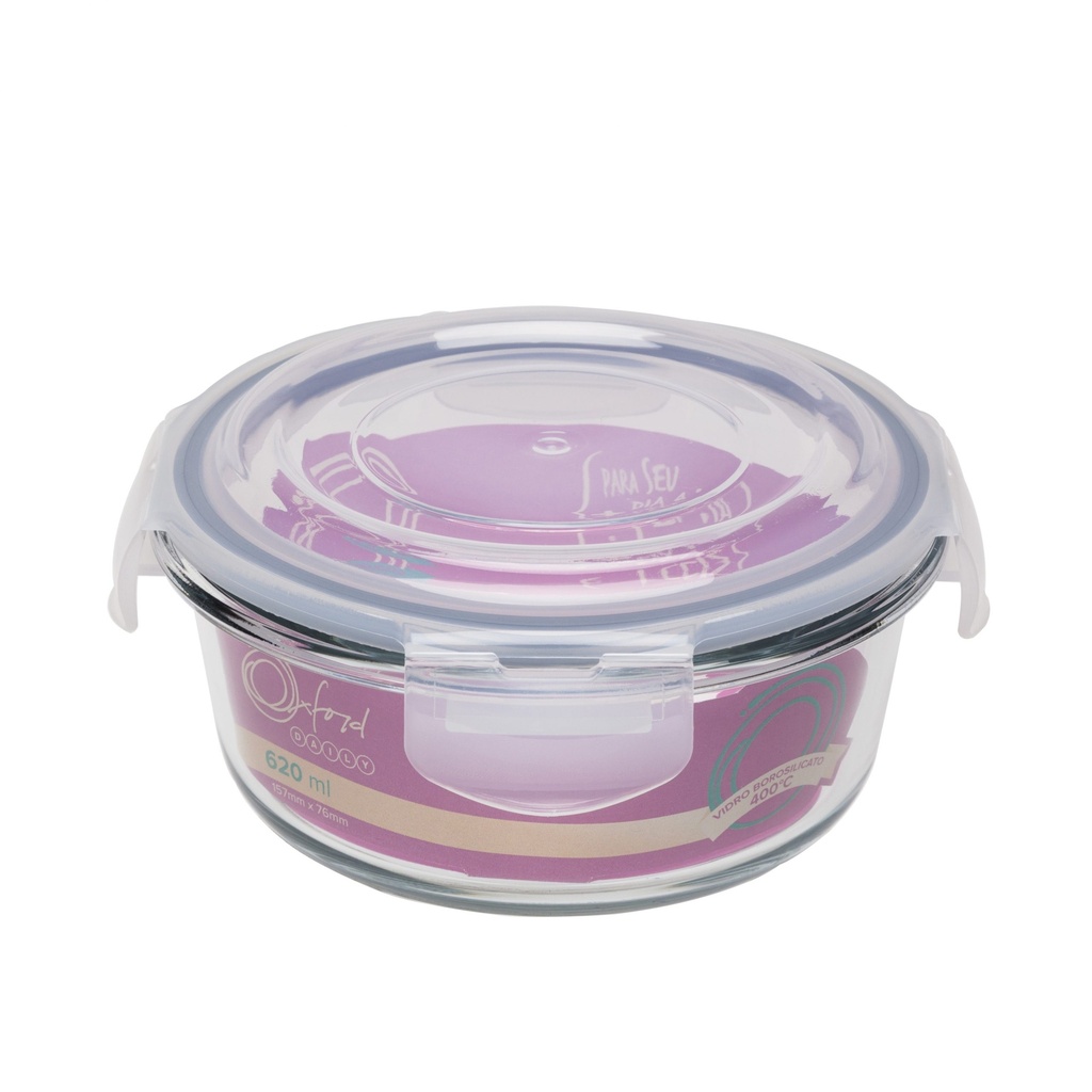 [Z0740400372] CHIA GLASS ROUND POT 620ML
