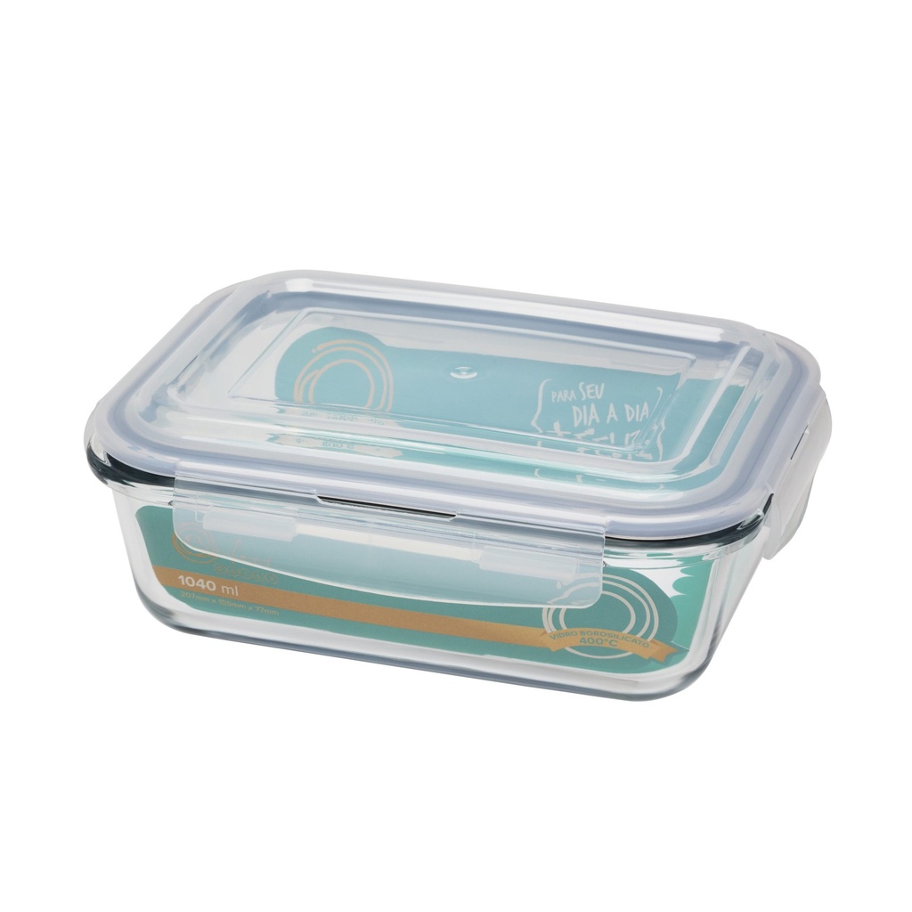 [Z0740400376] CHIA GLASS RECTANGULAR POT 1040 ML