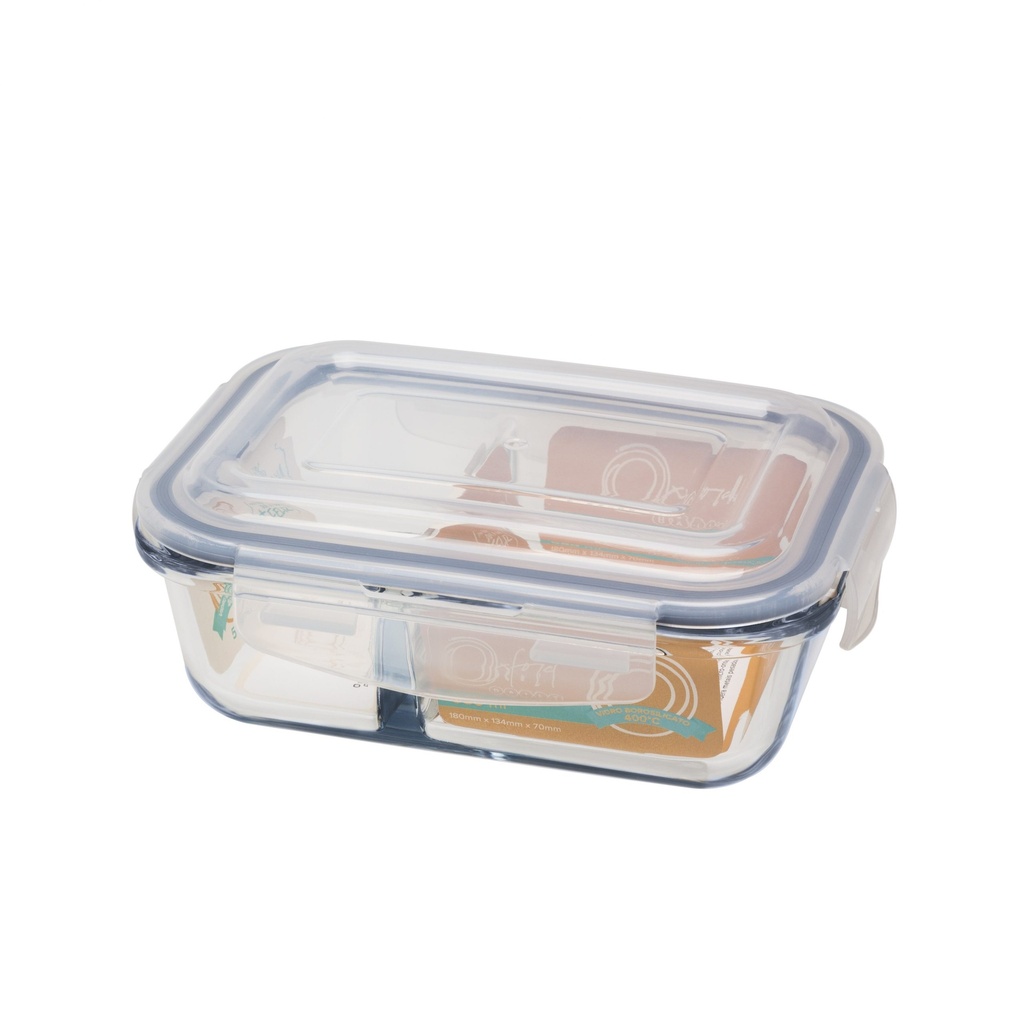 [Z0740400379] CHIA GLASS RECTANGULAR POT W| DIVISION 580 ML