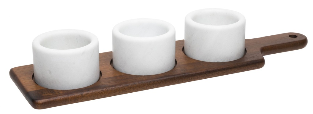 [Z0740400430] OXFORD WHITE MARBLE SNACK BOARD 2|4 SET