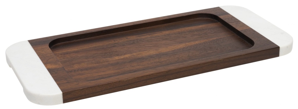 [Z0740400434] OXFORD WHITE MARBLE RECTANGULAR TRAY