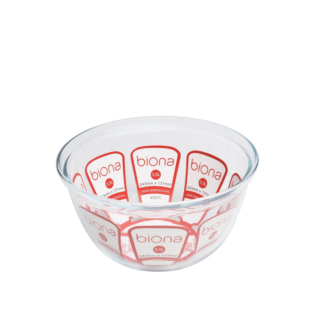 [Z0810400026] BOROSILICATE GLASS ROUND SALAD 3500ML