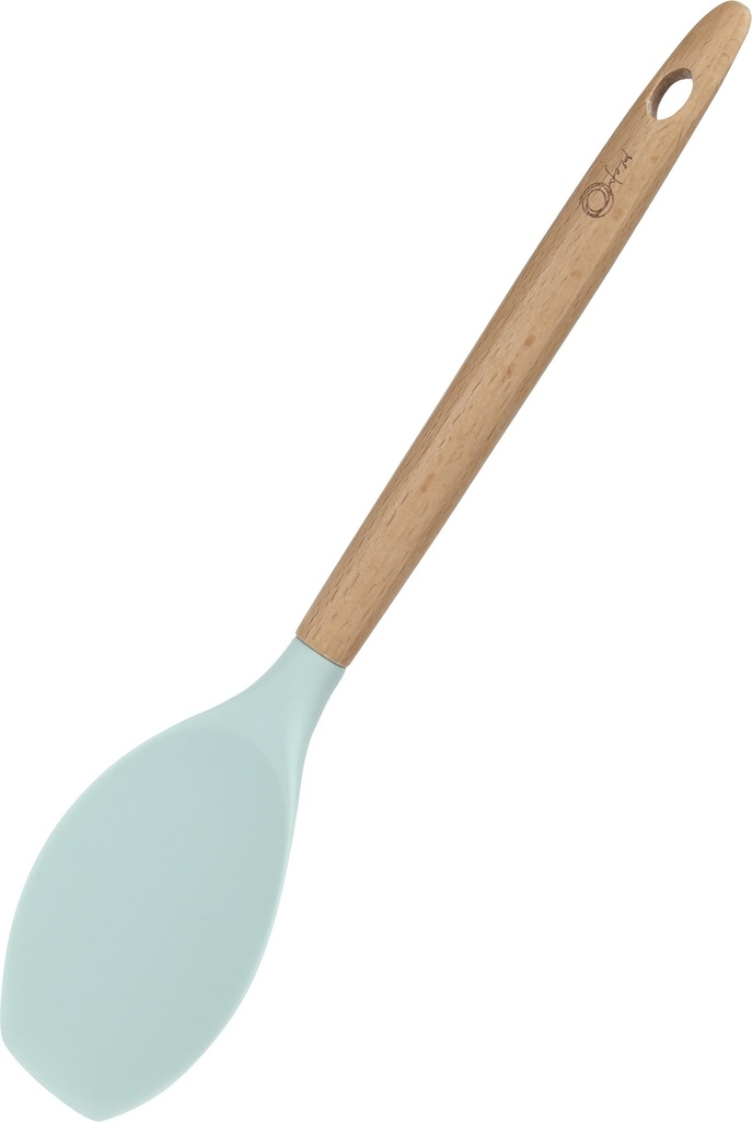 [Z0810400015] WATER BLUE STRAIGHT SPOON W| WOODEN HANDLE