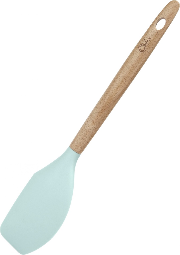 [Z0810400013] WATER BLUE SPATULA W| WOODEN HANDLE