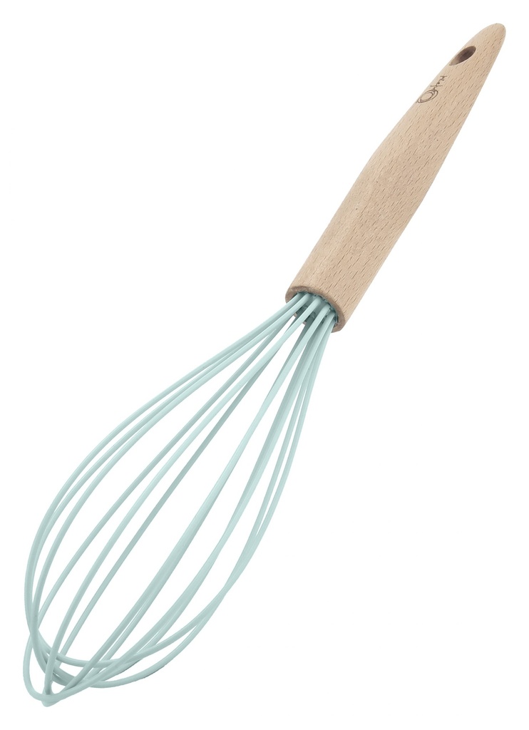 [Z0740100117] WATER BLUE EGG SCRAMBLER W| WOODEN HANDLE