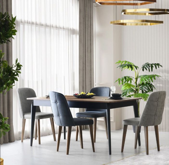 [B00250300078] LIDYA DINING  TABLE 6 SEATS