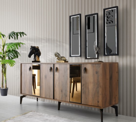 [B0650300161] LIDYA  CONSOLE & MIRROR