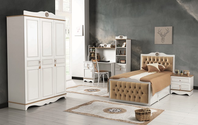 [A000303T00063] LUNA SINGLE BEDROOM SET 3 PCS