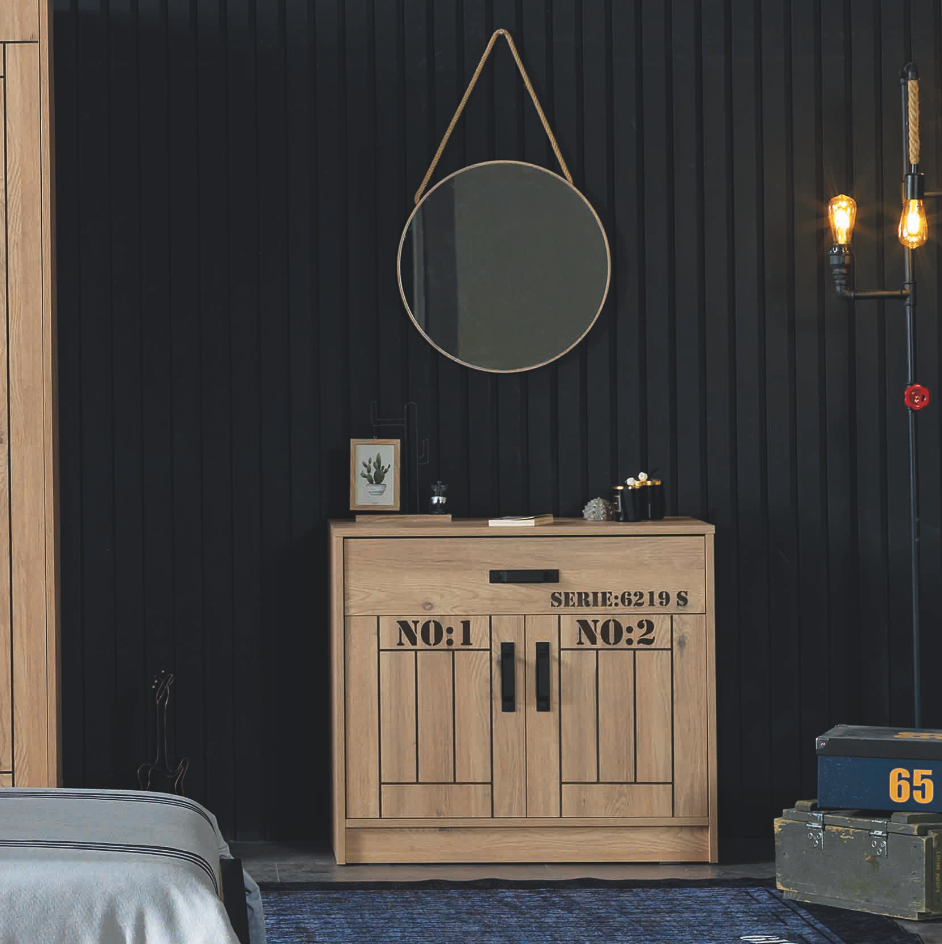 [A0850300266] DARK DRESSER MIRROR